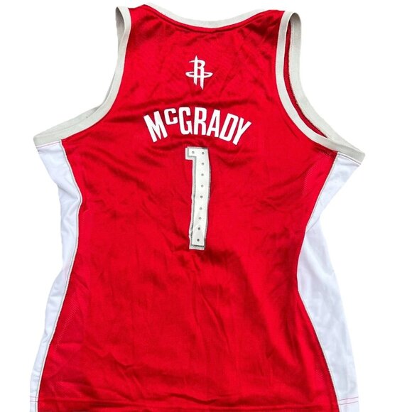 Adidas Womens Red Houston Rockets #1 Tracy McGrady NBA 4her Jersey Size Large - Picture 3 of 4